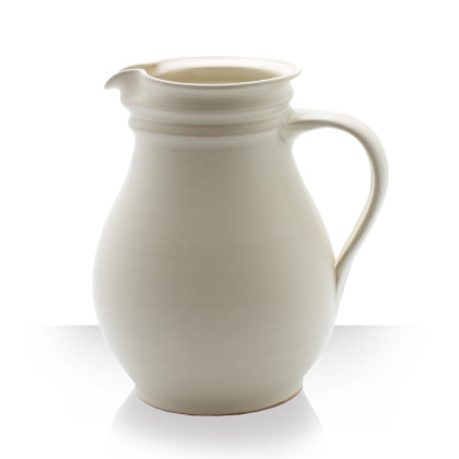Ceramic pitcher, beige, 4 beers