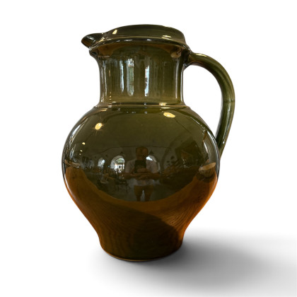 Ceramic mug for 4 beers, bottle green, shiny finish