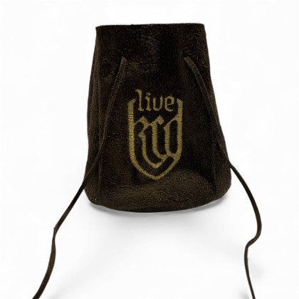 Hand-stitched leather pouch
