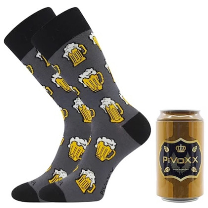 Veselé ponožky PiVoXX v plechovce (A)