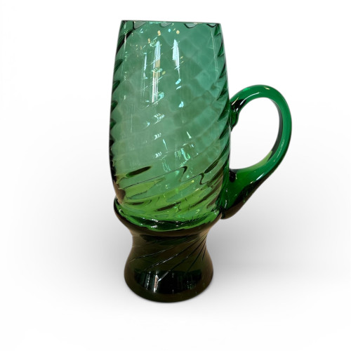 One liter glass green