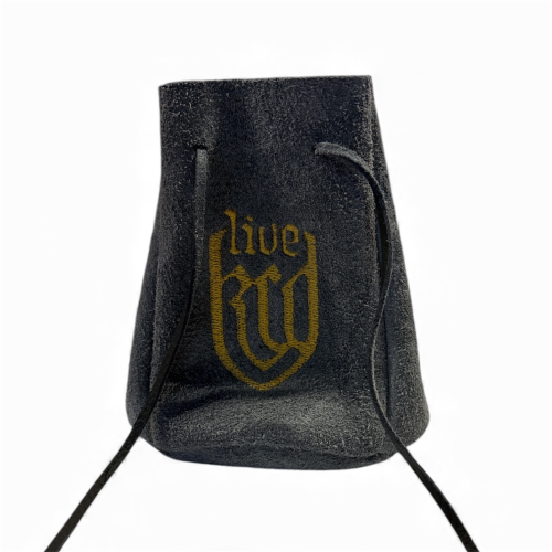 Hand-stitched leather pouch