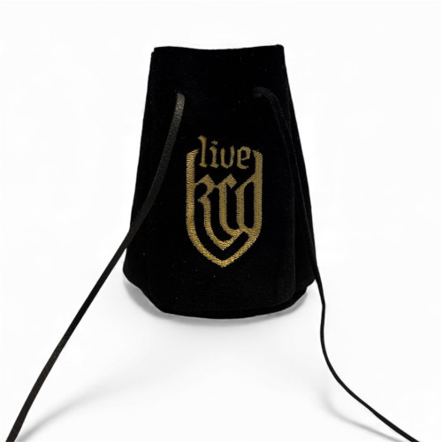 Hand-stitched leather pouch