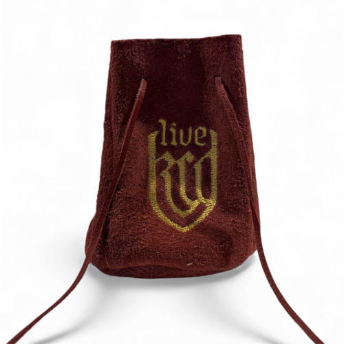 Hand-stitched leather pouch